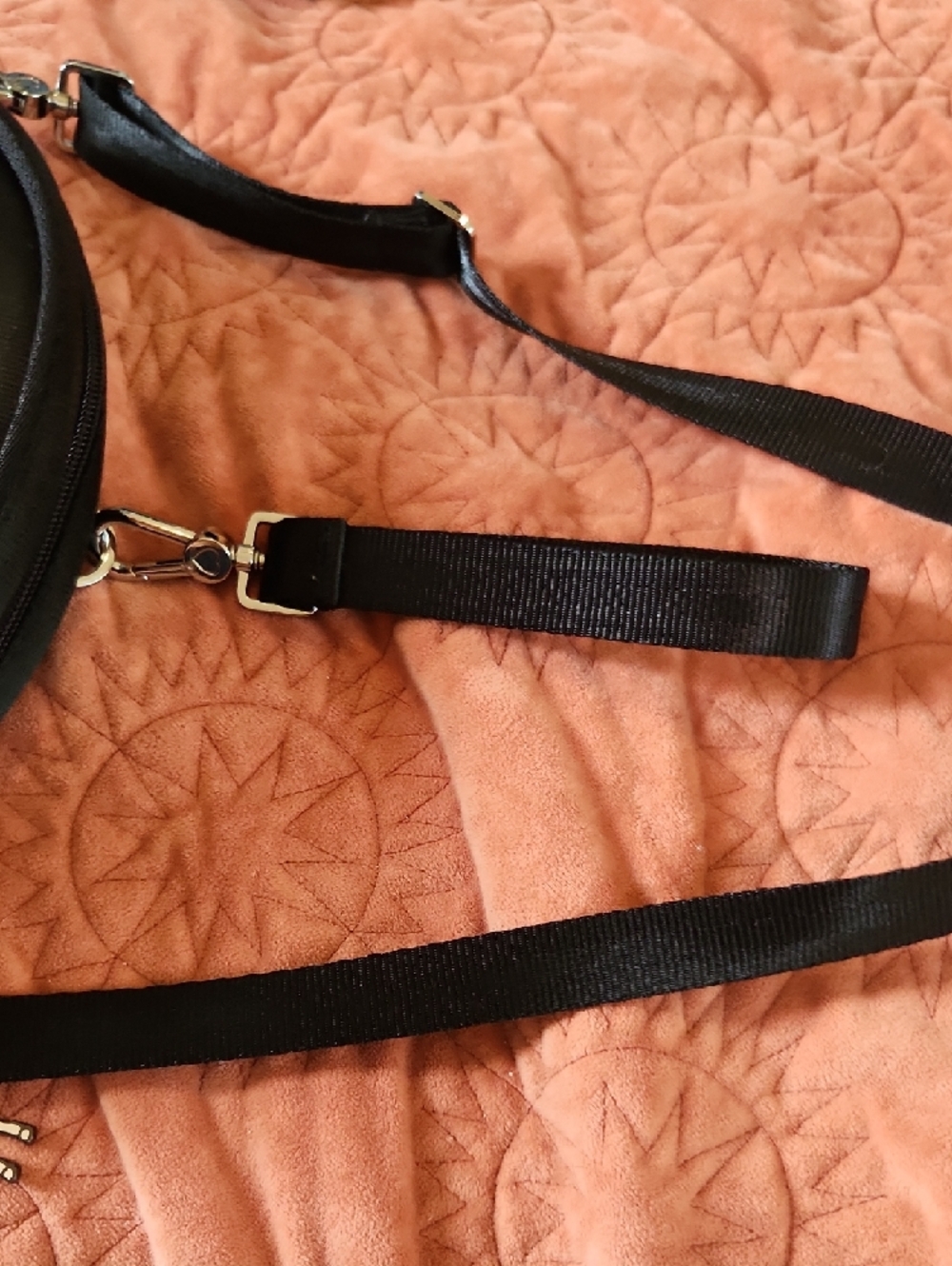 Barbie Black Round Crossbody Bag with Blue, Pink & Yellow Panels - Picture 3 of 10